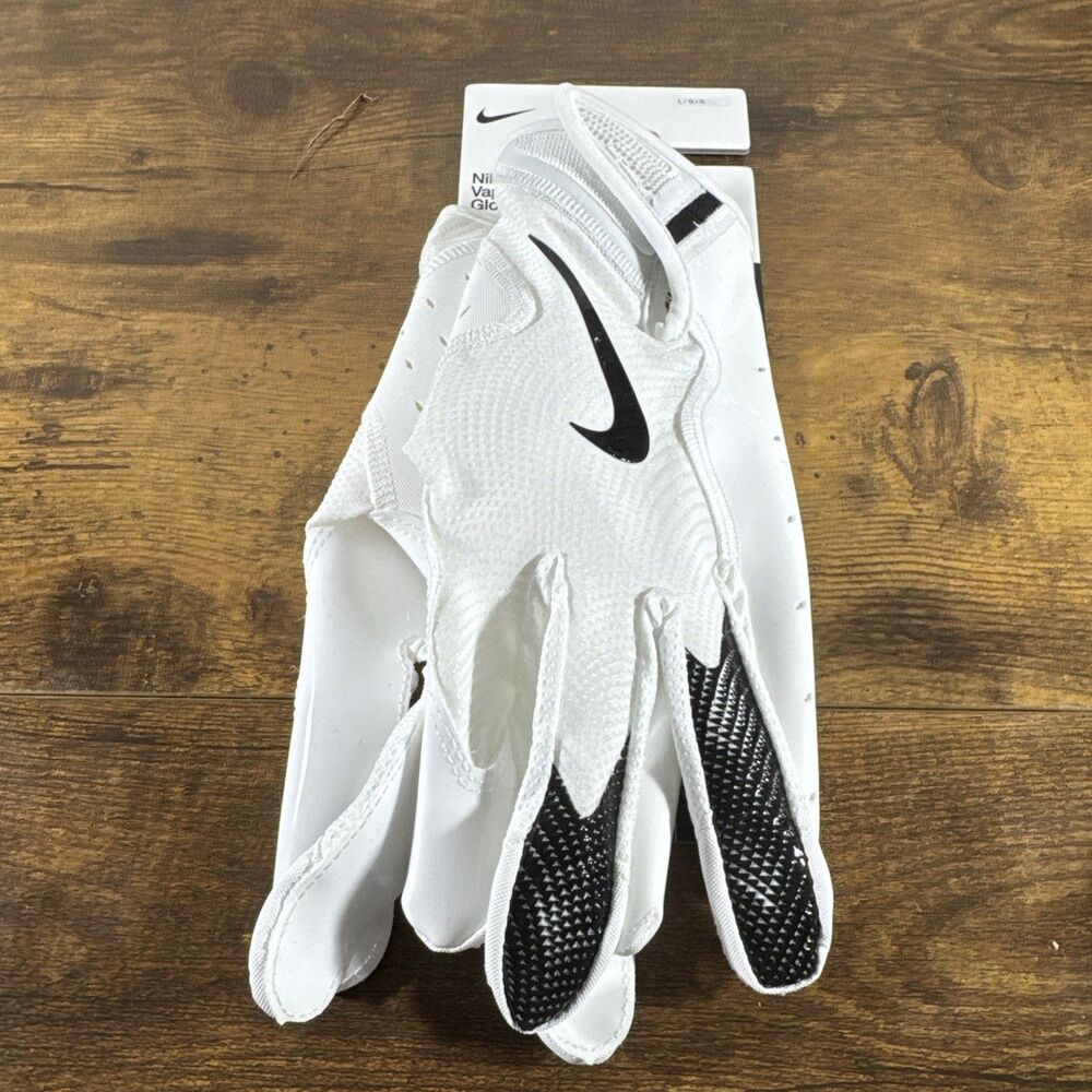 Nike Vapor Jet 8.0 Football Receiver Gloves White/Black Size - Adult Large
